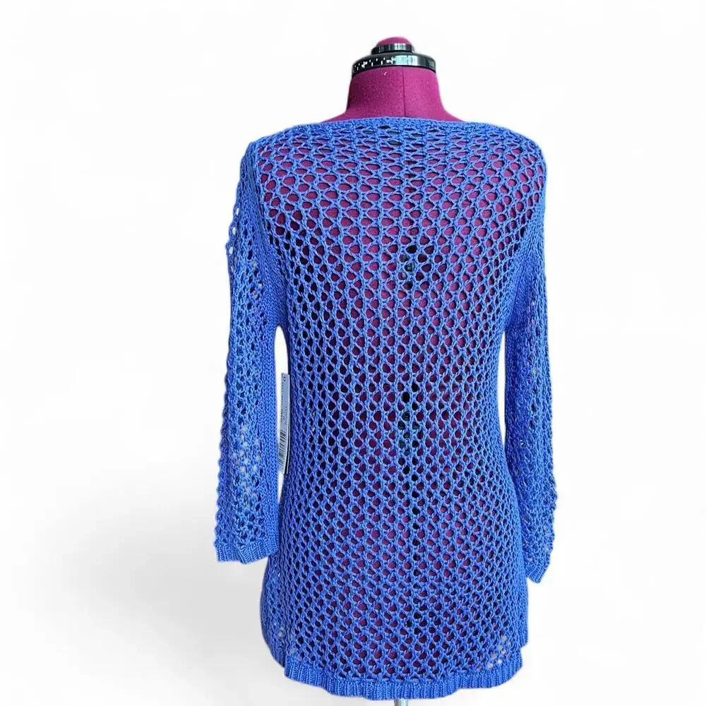 Purple crochet sweater